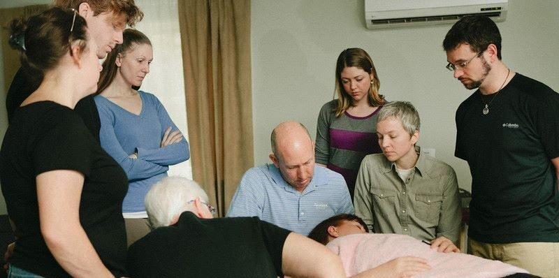 Kyle Demonstrating to Students at his Advanced Bodywork Systems Seminars and workshops